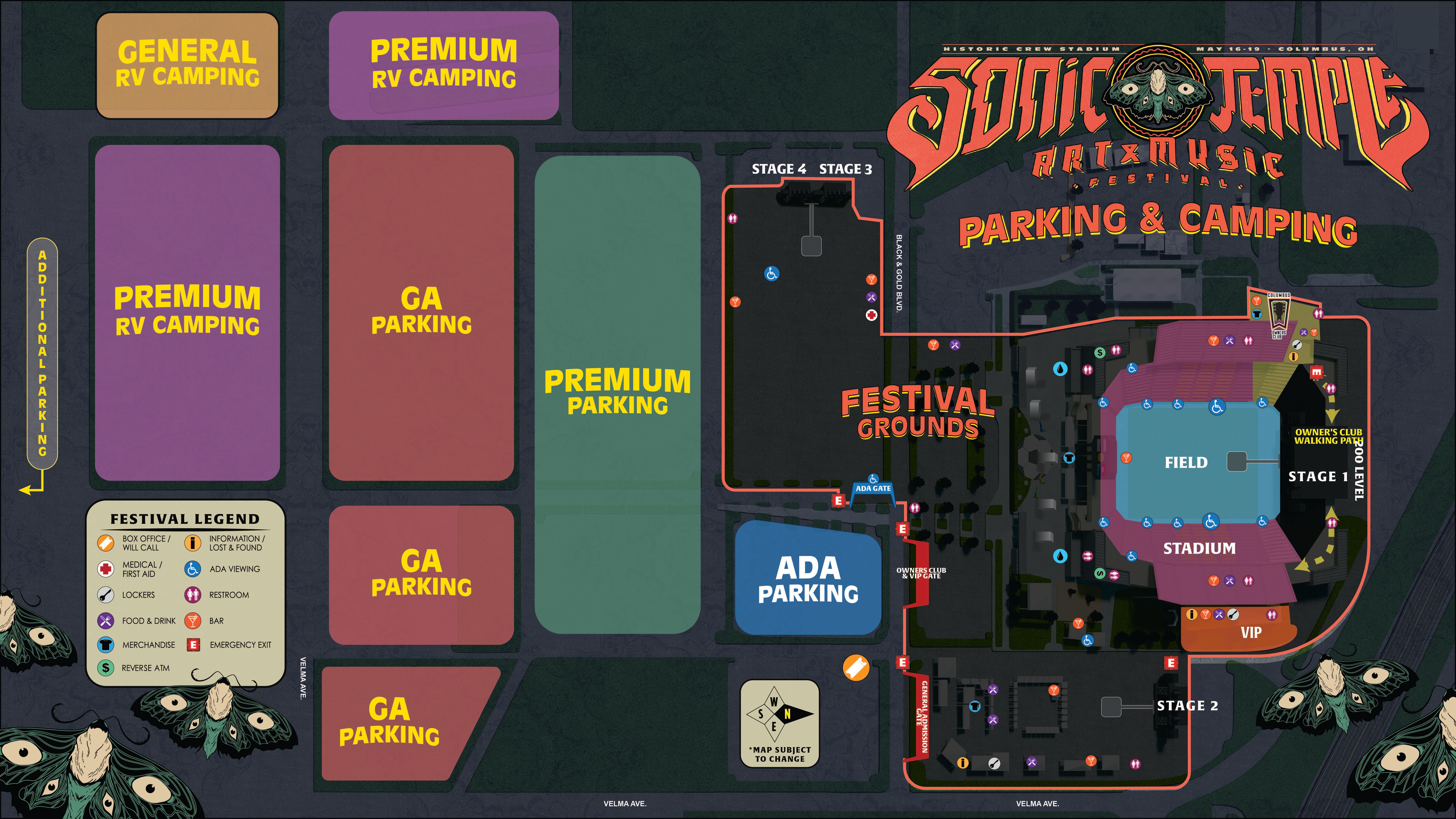 sonic temple festival map